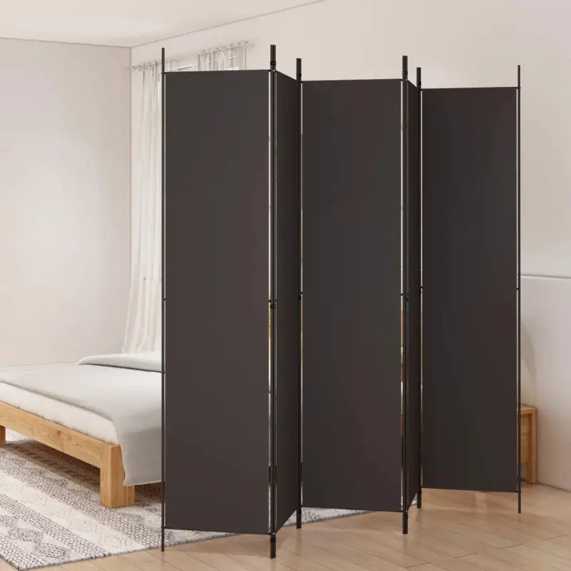 Duurzaam kamerscherm voor het verdelen van ruimtes en privacy - Bruin / 250 x 220 cm / 5 - Kamerschermen