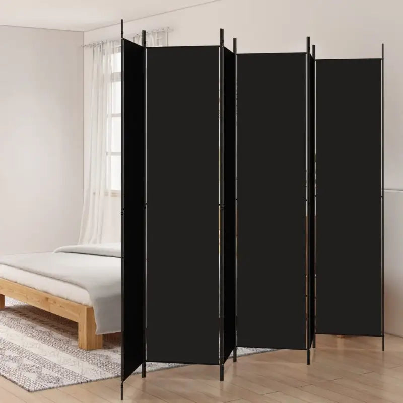 Duurzaam kamerscherm voor het verdelen van ruimtes en privacy - Zwart / 300 x 220 cm / 6 - Kamerschermen