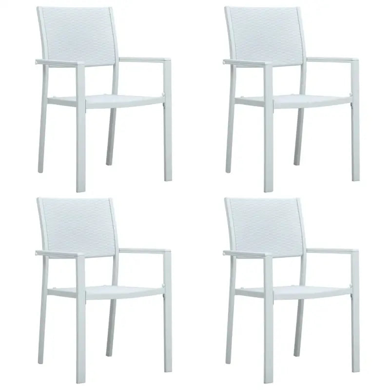 Duurzaam kunststof tuinstoelen met levering bevat voor tuin en terras - Wit / 4 - Tuinstoelen