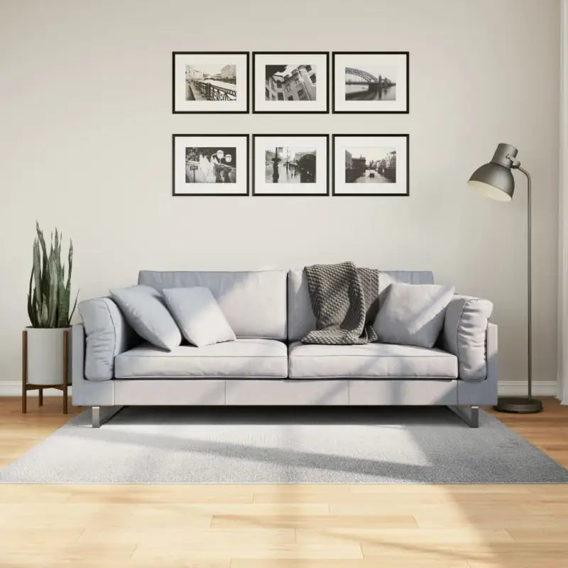 Duurzaam vloerkleed van polyester met schadelijke stoffen test volgens OEKO-TEX - Grijs / 120 x 170 cm - Vloerkleden