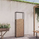 Duurzaam zwart staal brandhoutrek voor nette opslag - Zwart / 80 x 28 x 222 cm - Brandhoutrekken