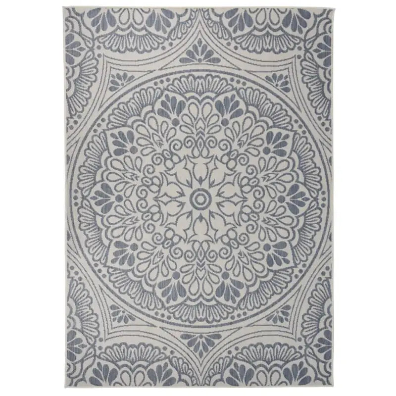 Duurzame buitenvloerkleden voor een beschermendemat in je tuin - Blauw patroon / 140 x 200 cm - Vloerkleden
