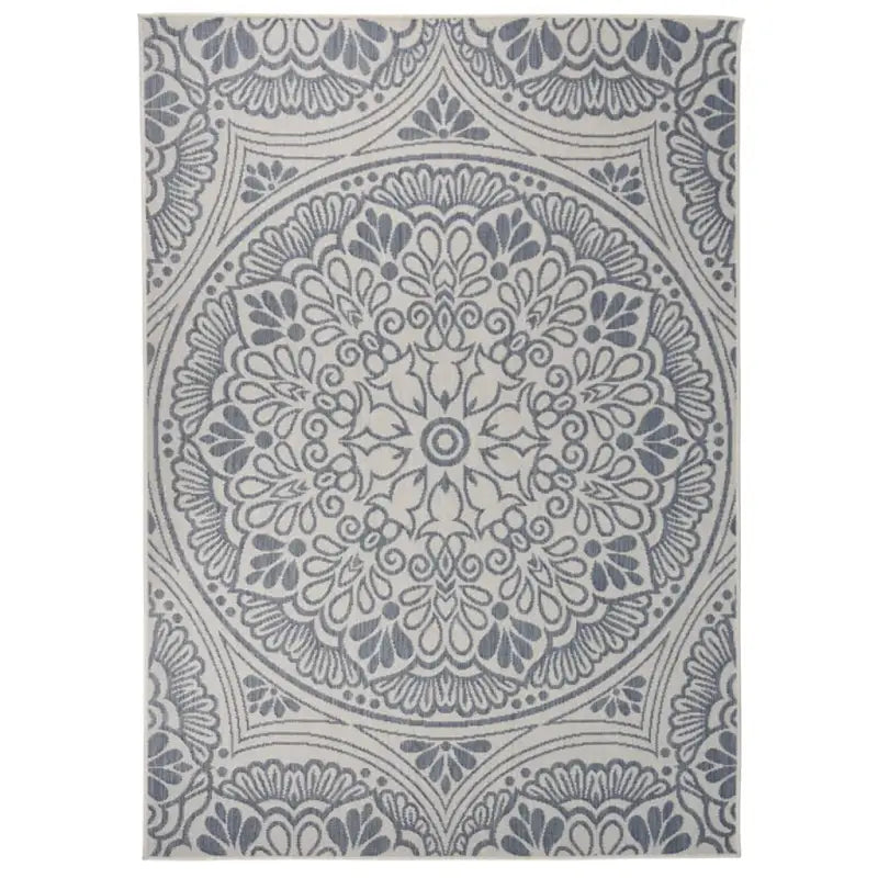 Duurzame buitenvloerkleden voor een beschermendemat in je tuin - Blauw patroon / 120 x 170 cm - Vloerkleden