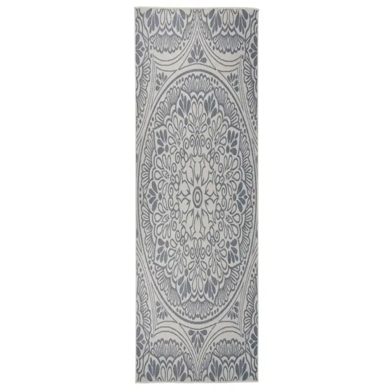 Duurzame buitenvloerkleden voor een beschermendemat in je tuin - Blauw patroon / 80 x 250 cm - Vloerkleden