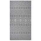 Duurzame buitenvloerkleden voor een beschermendemat in je tuin - Blauwe strepen / 80 x 150 cm - Vloerkleden
