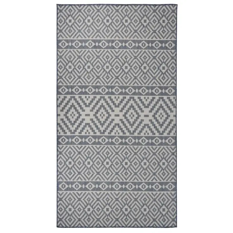 Duurzame buitenvloerkleden voor een beschermendemat in je tuin - Blauwe strepen / 80 x 150 cm - Vloerkleden