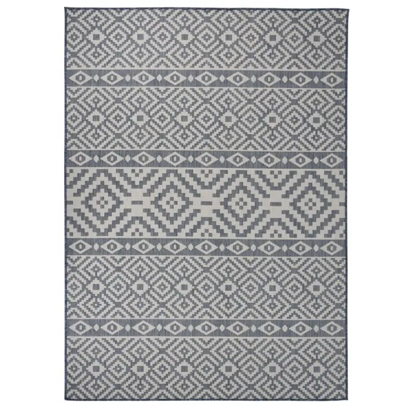 Duurzame buitenvloerkleden voor een beschermendemat in je tuin - Blauwe strepen / 200 x 280 cm - Vloerkleden