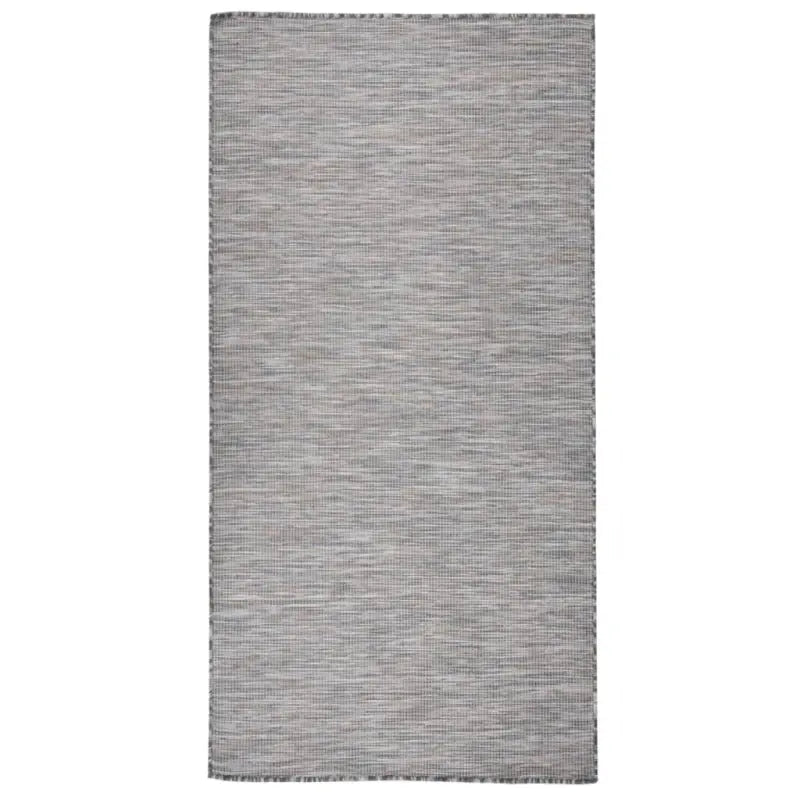 Duurzame buitenvloerkleden voor een beschermendemat in je tuin - Bruin en blauw / 100 x 200 cm - Vloerkleden