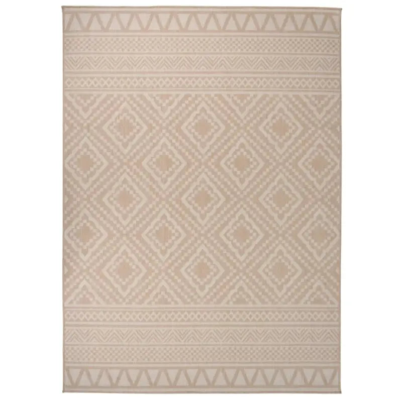 Duurzame buitenvloerkleden voor een beschermendemat in je tuin - Bruine strepen / 200 x 280 cm - Vloerkleden