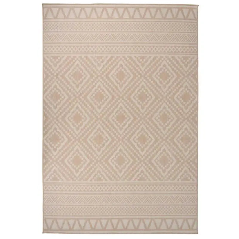 Duurzame buitenvloerkleden voor een beschermendemat in je tuin - Bruine strepen / 160 x 230 cm - Vloerkleden