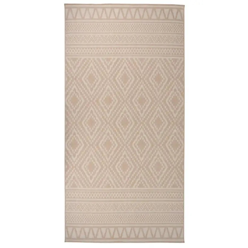 Duurzame buitenvloerkleden voor een beschermendemat in je tuin - Bruine strepen / 100 x 200 cm - Vloerkleden