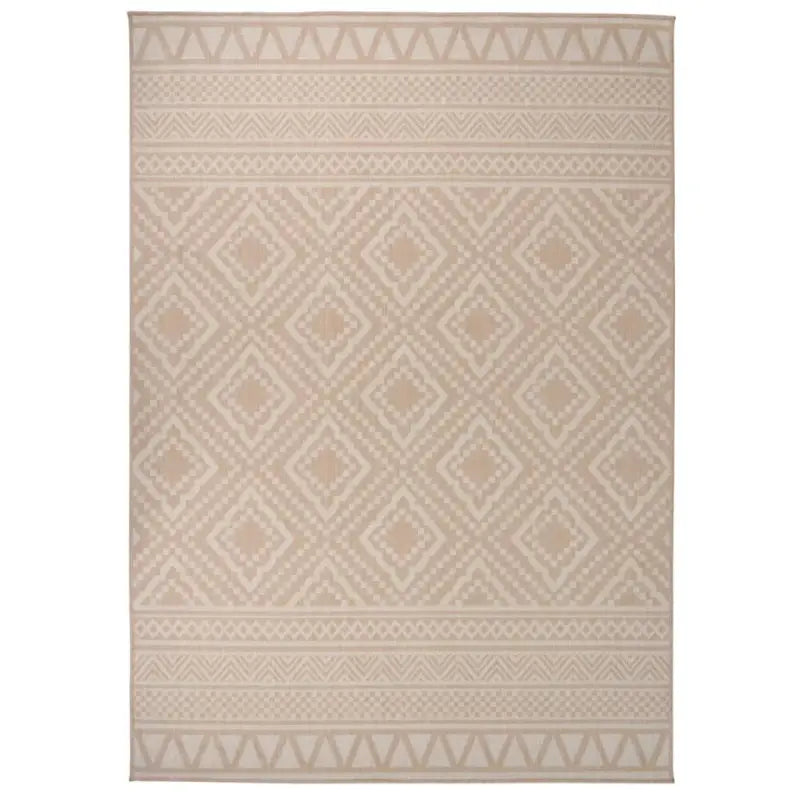 Duurzame buitenvloerkleden voor een beschermendemat in je tuin - Bruine strepen / 120 x 170 cm - Vloerkleden
