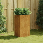 Duurzame cortenstaal plantenbakken met open bodem voor tuin en balkon - 40 x 40 x 80 cm / 1 - Bloempotten &