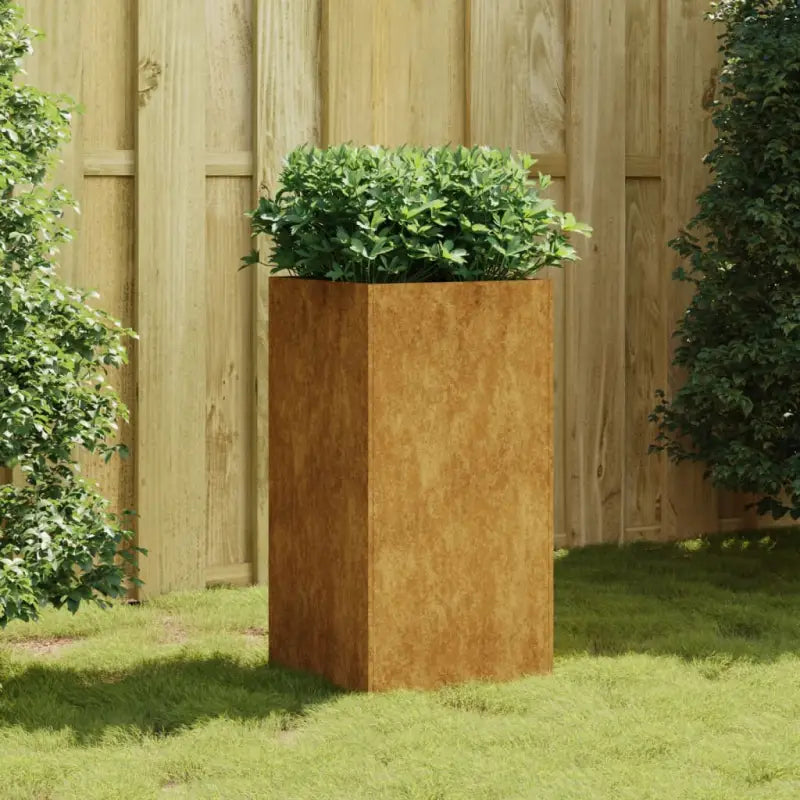 Duurzame cortenstaal plantenbakken met open bodem voor tuin en balkon - 40 x 40 x 80 cm / 1 - Bloempotten &