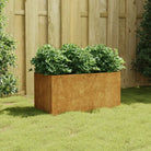 Duurzame cortenstaal plantenbakken met open bodem voor tuin en balkon - 40 x 80 x 40 cm / 1 - Bloempotten &