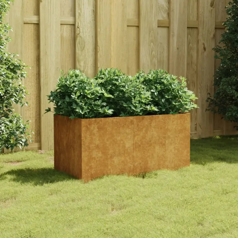 Duurzame cortenstaal plantenbakken met open bodem voor tuin en balkon - 40 x 80 x 40 cm / 1 - Bloempotten &