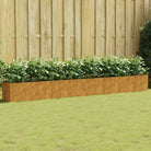 Duurzame cortenstaal plantenbakken met open bodem voor tuin en balkon - 360 x 40 x 40 cm / 1 - Bloempotten &