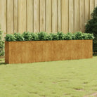 Duurzame cortenstaal plantenbakken met open bodem voor tuin en balkon - 360 x 40 x 80 cm / 1 - Bloempotten &
