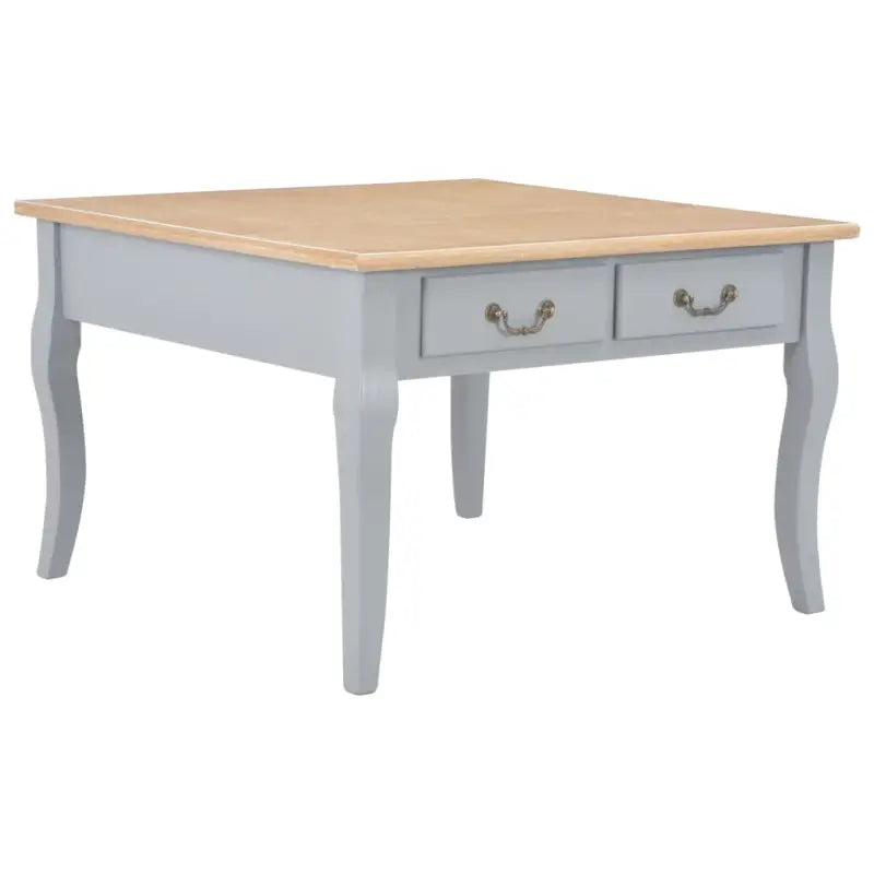 Duurzame en stevige salontafel met veel opbergruimte - Bruin en grijs / 80 x 80 x 50 cm / 1 - Salontafels