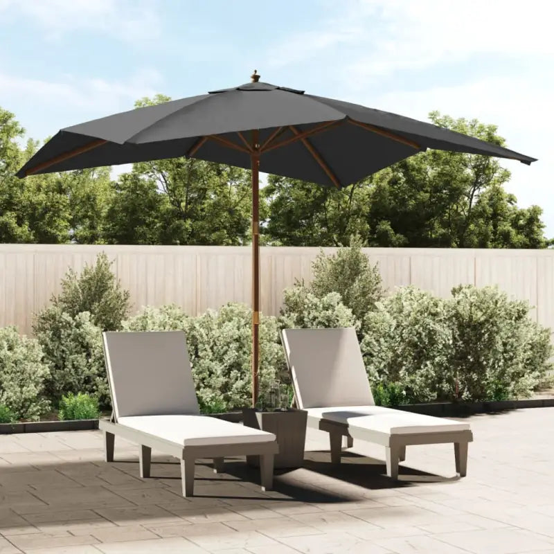 Duurzame parasol met uv-bescherming voor schaduw en bescherming - Antraciet / 1 - Parasols en zonneschermen