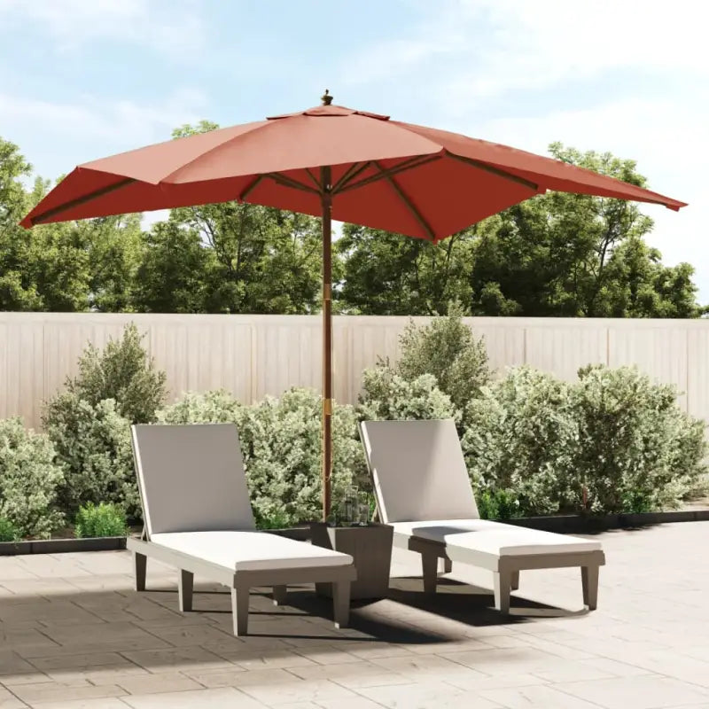 Duurzame parasol met uv-bescherming voor schaduw en bescherming - Terracotta / 1 - Parasols en zonneschermen