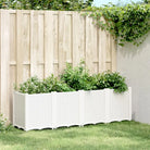 Duurzame plantenbak voor klimplanten op tuin of terras - Wit / 160 x 40 x 53 cm / 1 - Bloempotten & plantenbakken