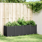 Duurzame plantenbak voor klimplanten op tuin of terras - Zwart / 160 x 40 x 53 cm / 1 - Bloempotten & plantenbakken
