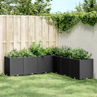 Duurzame plantenbak voor klimplanten op tuin of terras - Zwart / 160 x 160 x 53 cm / 1 - Bloempotten & plantenbakken