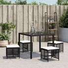 Duurzame poly rattan tuinkrukken voor een comfortabele zitervaring - Tuinpoefs