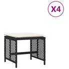 Duurzame poly rattan tuinkrukken voor een comfortabele zitervaring - Tuinpoefs