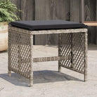 Duurzame poly rattan tuinkrukken voor een comfortabele zitervaring - Lichtgrijs / 4 - Tuinpoefs