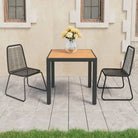 Duurzame PVC-Rattan Tuinset met Stalen Frame - Tuinsets