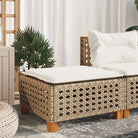 Duurzame tuinkruk met poly rattan en comfortabele zitervaring - Beige / 1 / gat weven - Tuinpoefs