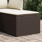Duurzame tuinkruk met poly rattan en comfortabele zitervaring - Bruin / 1 / zonder opbergruimte - Tuinpoefs