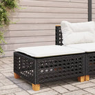 Duurzame tuinkruk met poly rattan en comfortabele zitervaring - Zwart / 1 / gat weven - Tuinpoefs