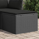 Duurzame tuinkruk met poly rattan en comfortabele zitervaring - Zwart / 1 / zonder opbergruimte - Tuinpoefs