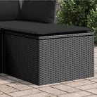 Duurzame tuinkruk met poly rattan en comfortabele zitervaring - Zwart / 1 / met opbergruimte en zak - Tuinpoefs