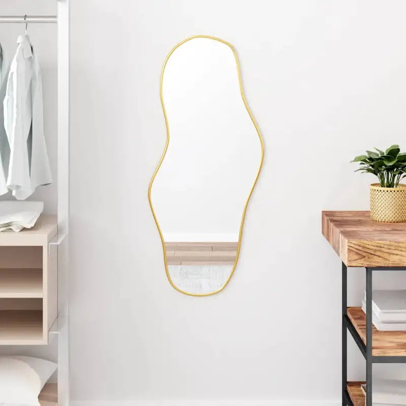 Duurzame wandspiegel met duidelijke weerspiegeling en minimalistisch design - Goud / 90 x 40 cm / 1 - Spiegels