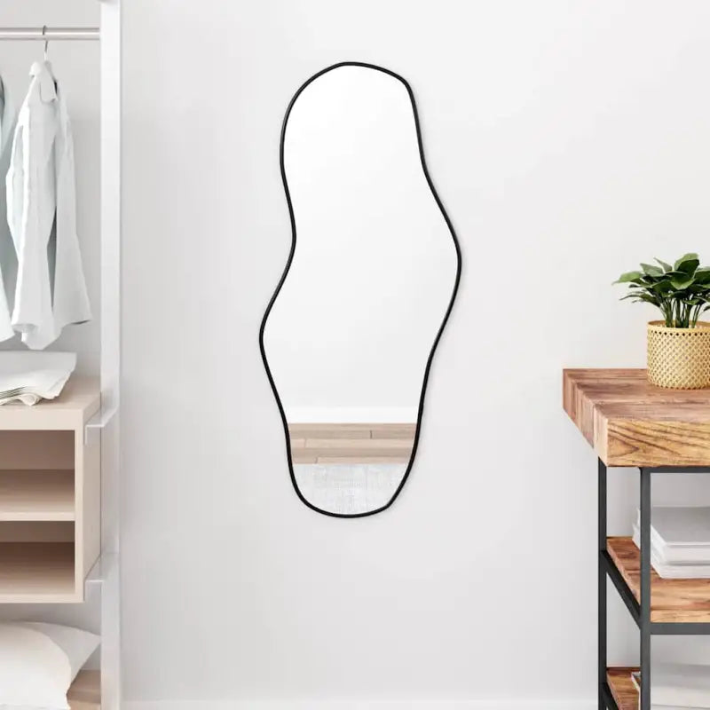 Duurzame wandspiegel met duidelijke weerspiegeling en minimalistisch design - Zwart / 90 x 40 cm / 1 - Spiegels