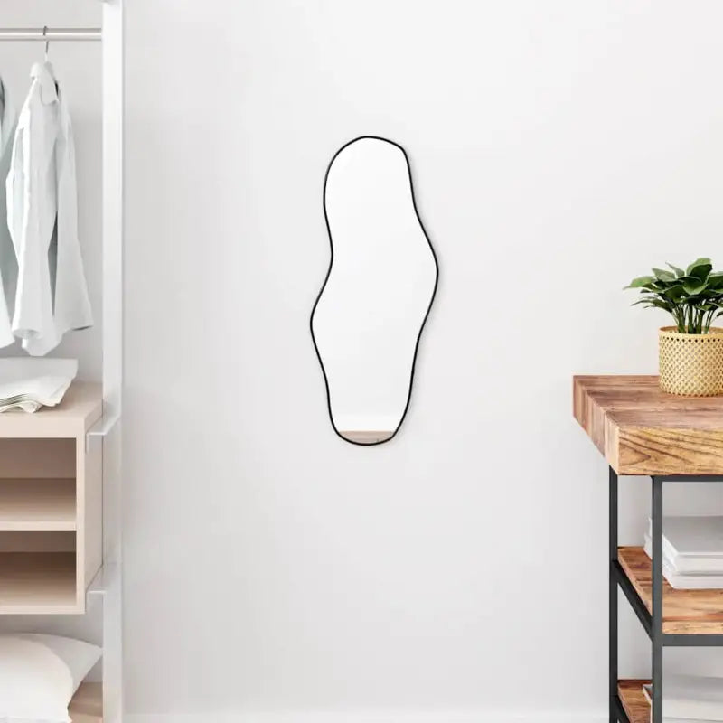 Duurzame wandspiegel met duidelijke weerspiegeling en minimalistisch design - Zwart / 60 x 25 cm / 1 - Spiegels
