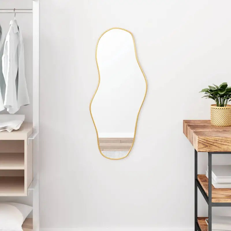 Duurzame wandspiegel met duidelijke weerspiegeling en minimalistisch design - Goud / 80 x 35 cm / 1 - Spiegels
