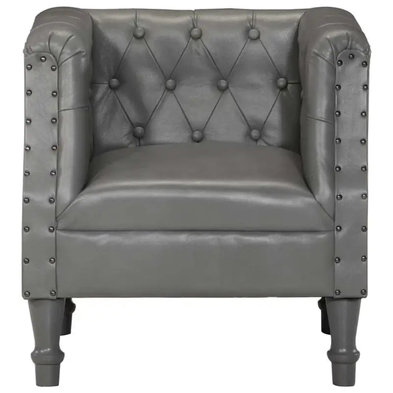 Echt geitenleer fauteuil met massief mangohout voor ultiem comfort - Fauteuils & Relaxfauteuils
