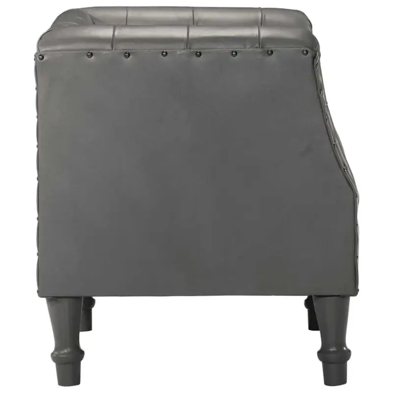 Echt geitenleer fauteuil met massief mangohout voor ultiem comfort - Fauteuils & Relaxfauteuils