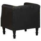 Echt geitenleer fauteuil met massief mangohout voor vintage stijl - Fauteuils & Relaxfauteuils