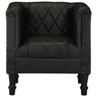 Echt geitenleer fauteuil met massief mangohout voor vintage stijl - Fauteuils & Relaxfauteuils