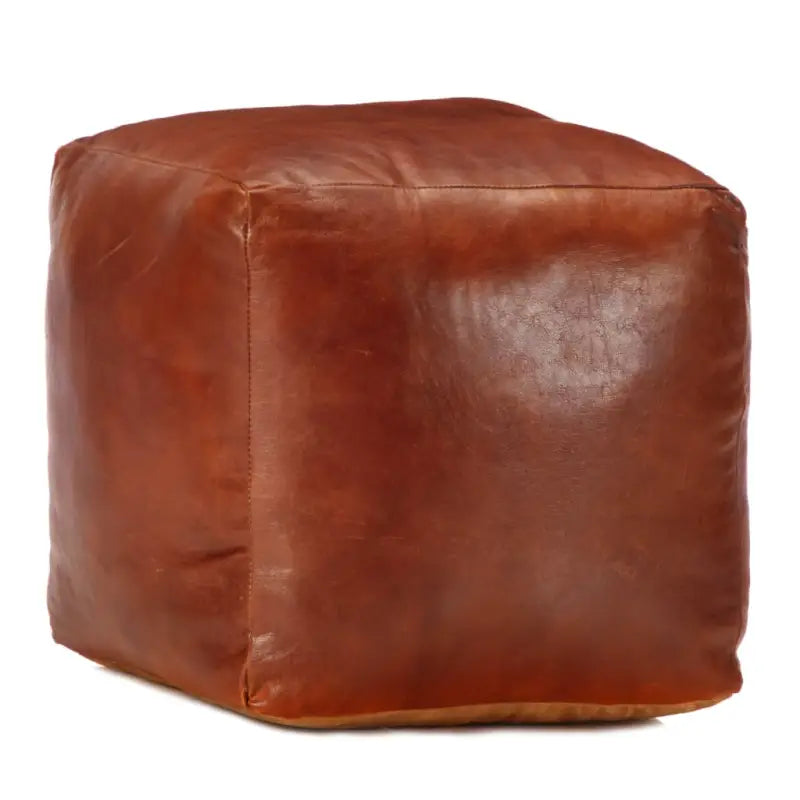 Echt Geitenleer Poef voor Modern en Comfortabel Interieur - Tan / 1 - Poefs