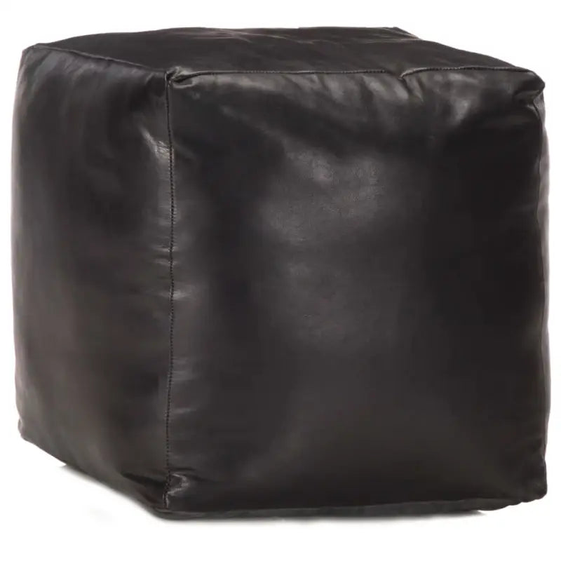 Echt Geitenleer Poef voor Modern en Comfortabel Interieur - Zwart / 1 - Poefs