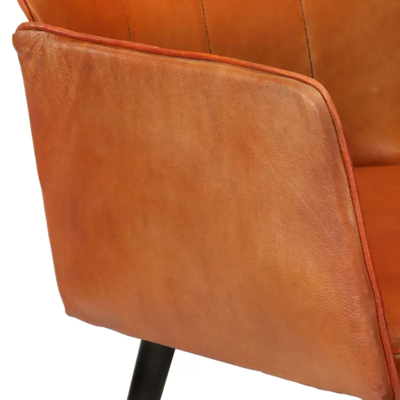 Echt leer fauteuil met voetenbank voor ontspanning in woonkamer of slaapkamer - Fauteuils & Relaxfauteuils