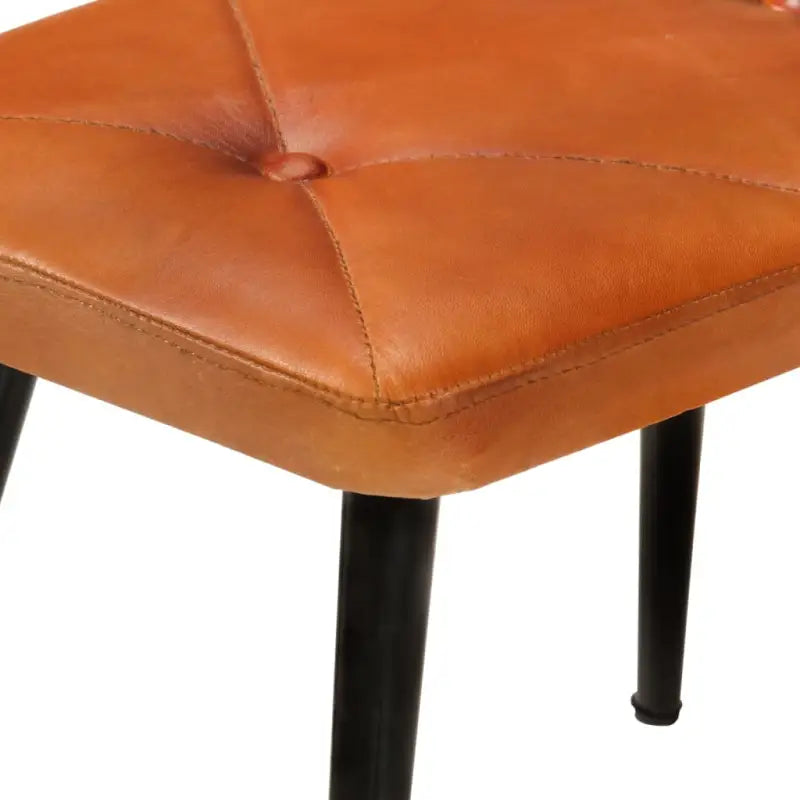 Echt leer fauteuil met voetenbank voor ontspanning in woonkamer of slaapkamer - Fauteuils & Relaxfauteuils