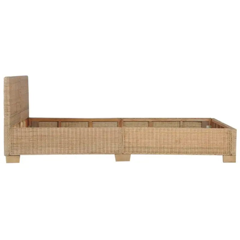 Echt rattan bedframe met geweven structuur voor een exotische look - Bedden & bedframes